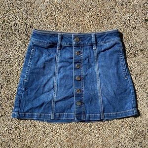 AE Stretch Button Denim Skirt